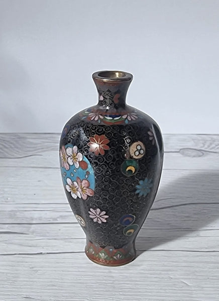 Haute Curature Takahara Komajiro Cloisonne 6 Lobed Vase, Late Meiji Era ...