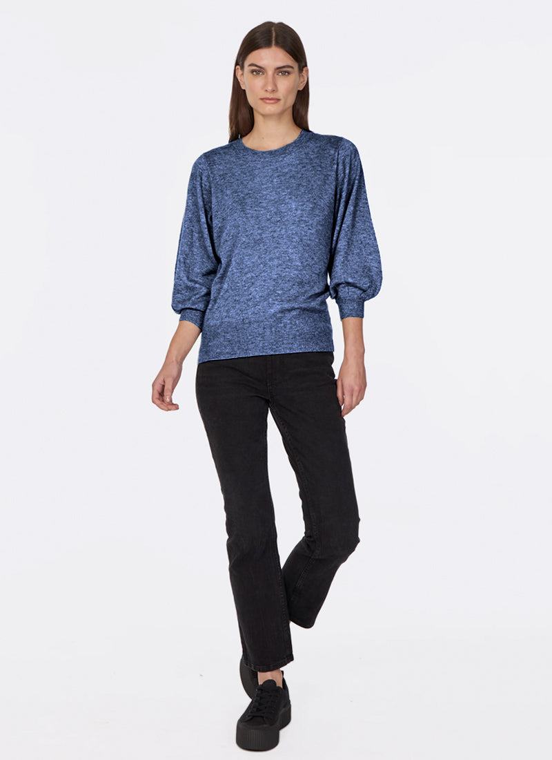 Autumn Cashmere Puff 3/4 Sleeve Crew