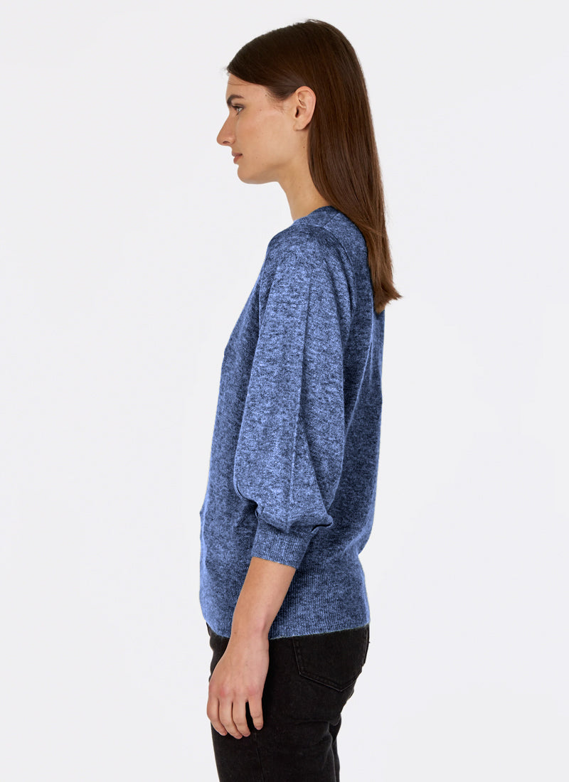 Autumn Cashmere Puff 3/4 Sleeve Crew