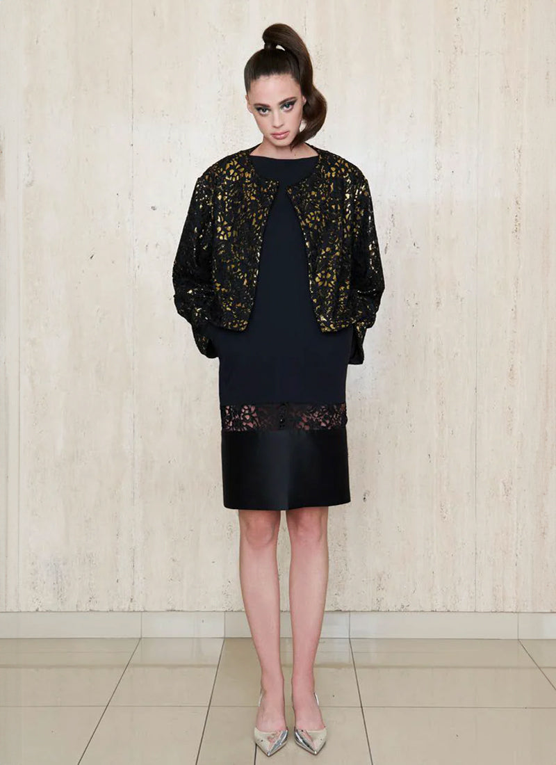 Greta Constantine Daniel Lace Overlay Jacket