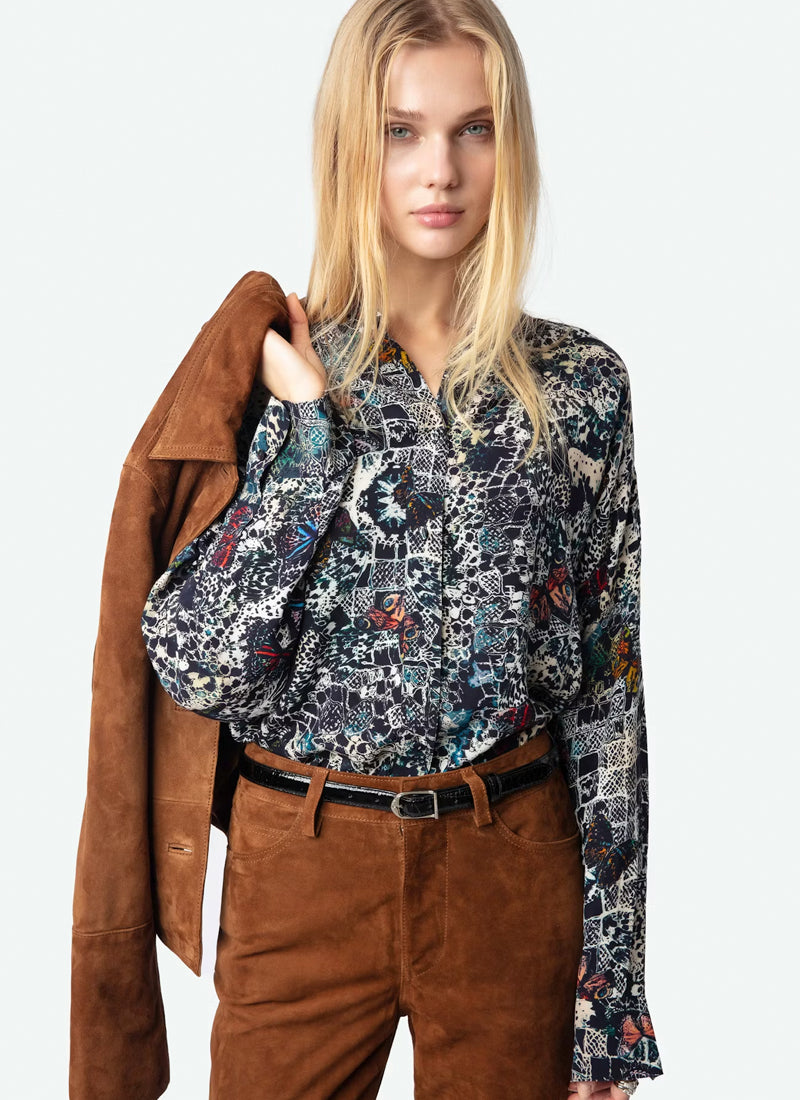 Zadig & Voltaire Truett Soft Butterflies Blouse