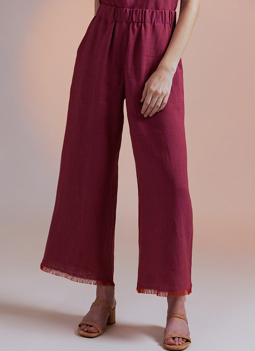 Antonelli Ryan Pull On Pant with Fringe Hem