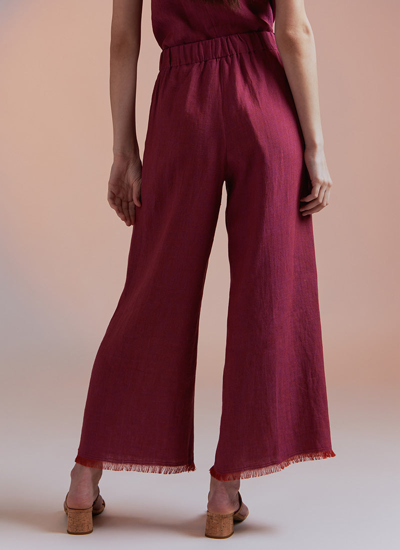 Antonelli Ryan Pull On Pant with Fringe Hem