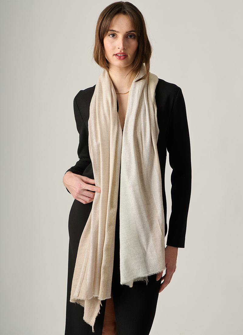 Antonelli Vespero Beige Grey Scarf