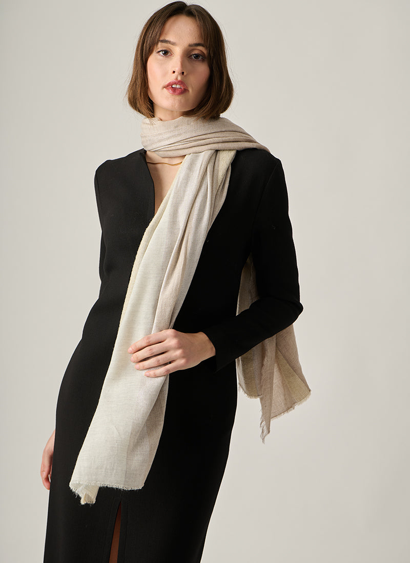 Antonelli Vespero Beige Grey Scarf