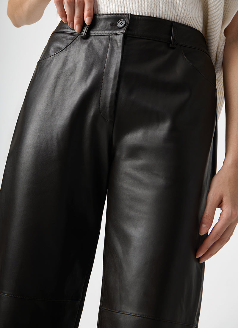 Antonelli Cropped Leather Pant