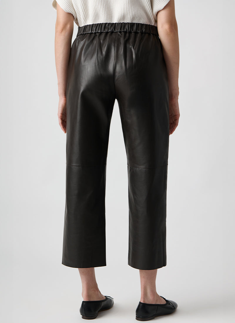 Antonelli Cropped Leather Pant