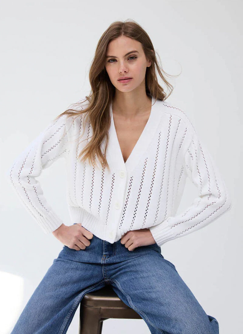 Autumn Cashmere Cropped V Neck Cardigan