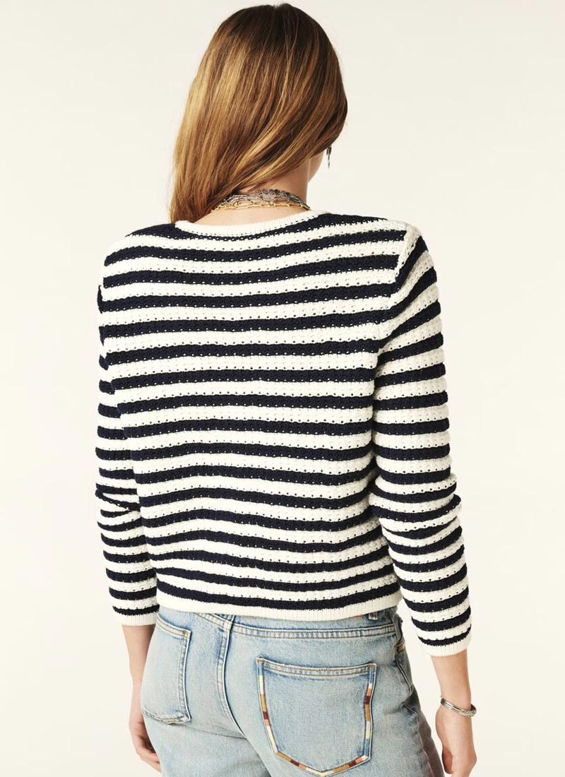 ba&sh Gaspard Stripe Cardigan