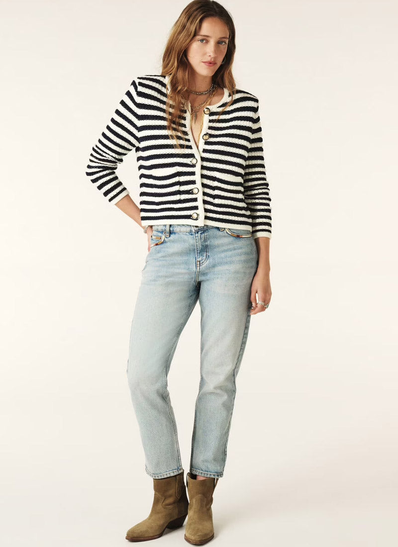 ba&sh Gaspard Stripe Cardigan