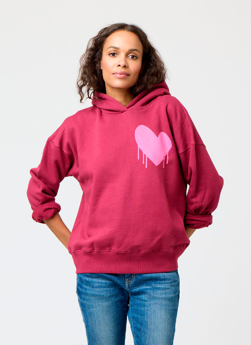 Kerri Rosenthal Boyfriend Drippy Heart Hoodie