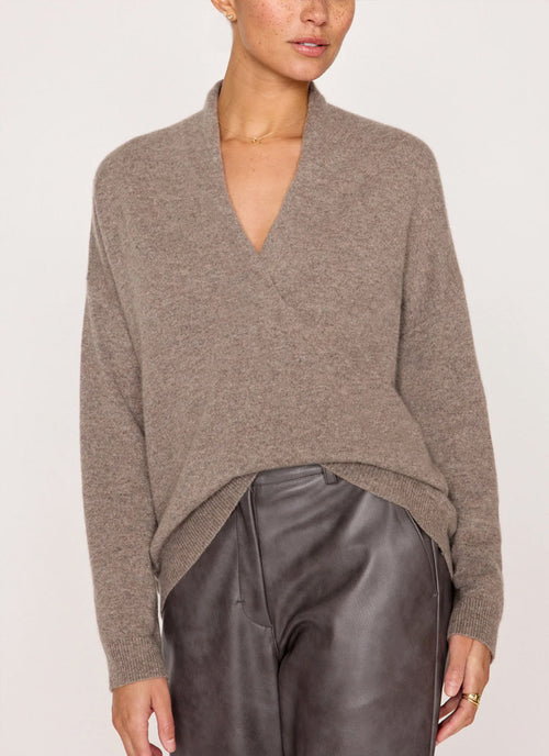 Brochu Walker The Siena Wrap Neck Pullover