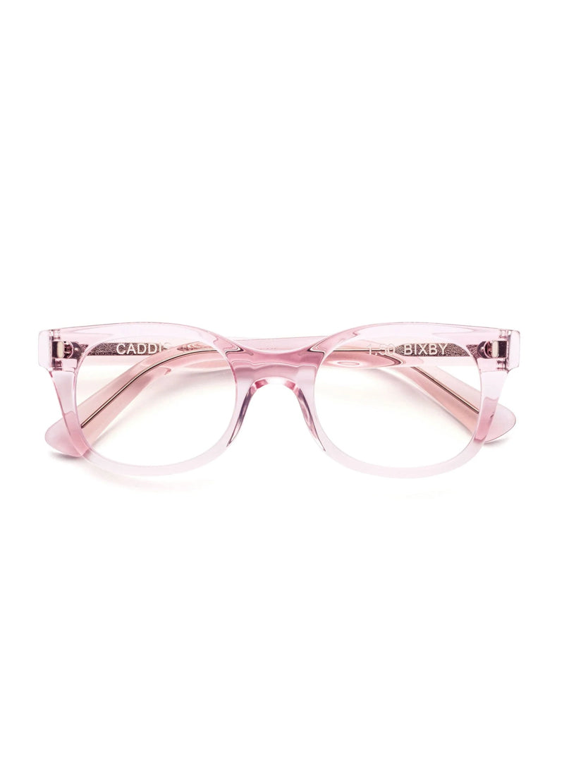 Bixby Polished Clear Pink Reading Glasses