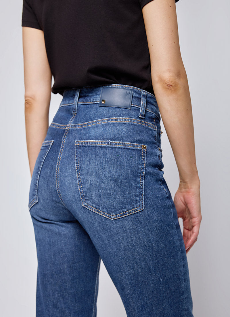 Cambio Fabienne Hemp Flared Jean