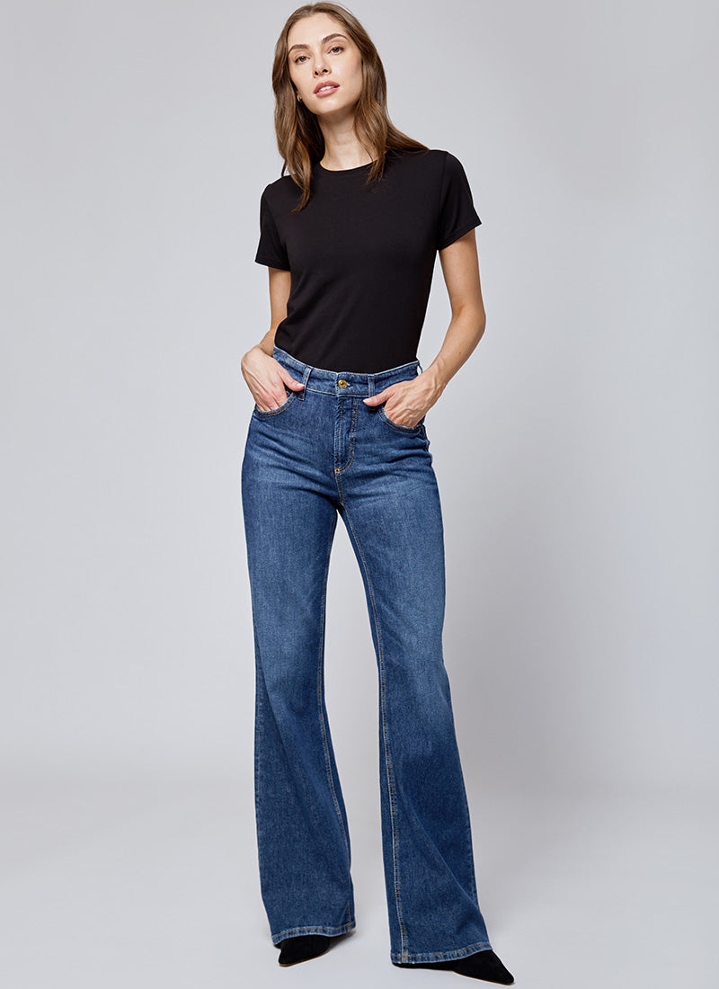 Cambio Fabienne Hemp Flared Jean