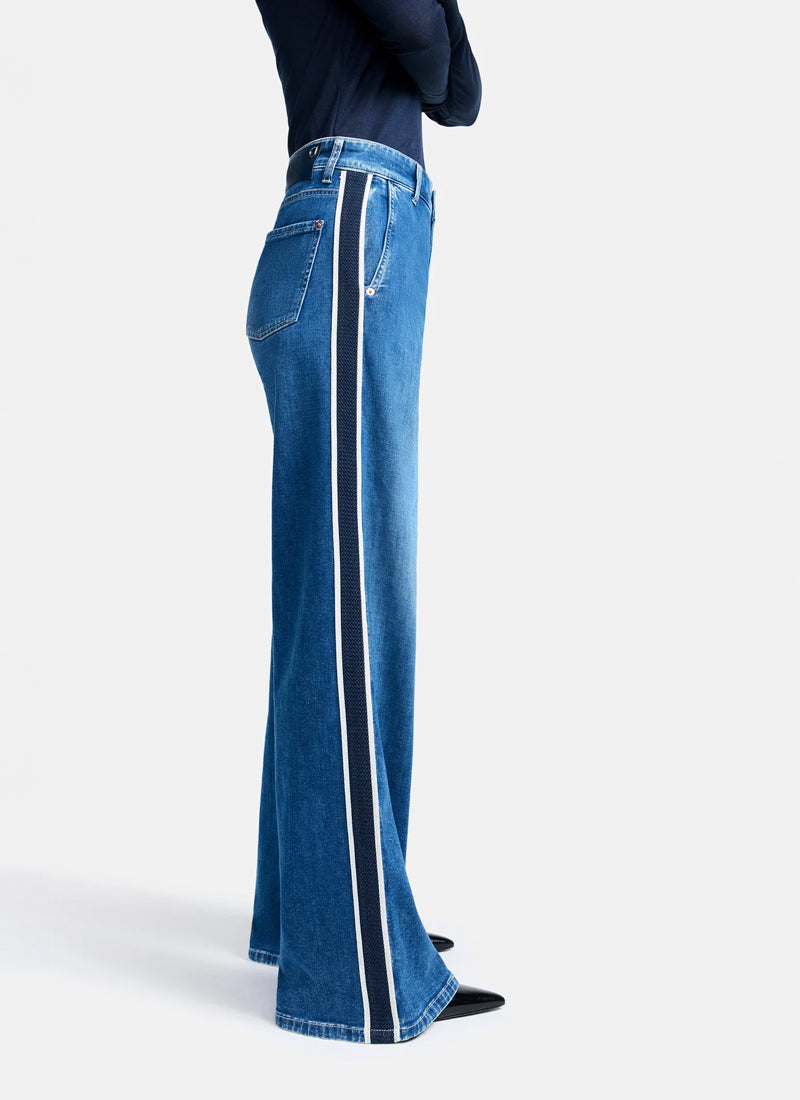 Cambio Alek Side Stripe Straight Leg Jean