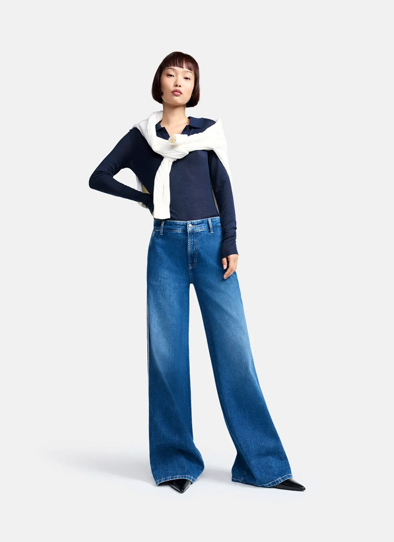 Cambio Alek Side Stripe Straight Leg Jean