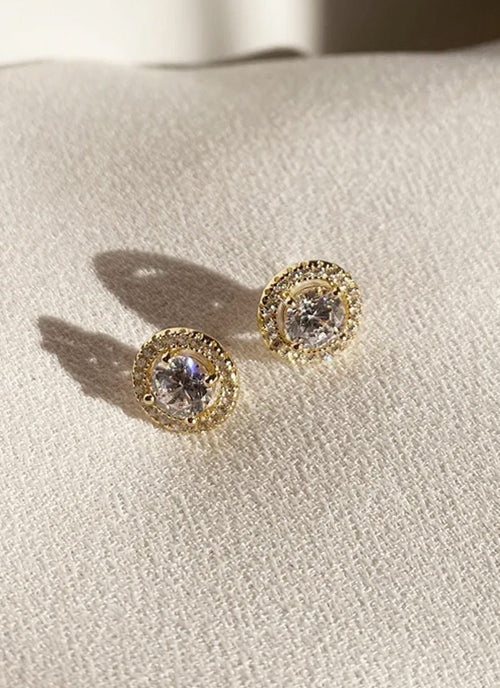 Carat London Gwen Studs Gold 18k Vermeil