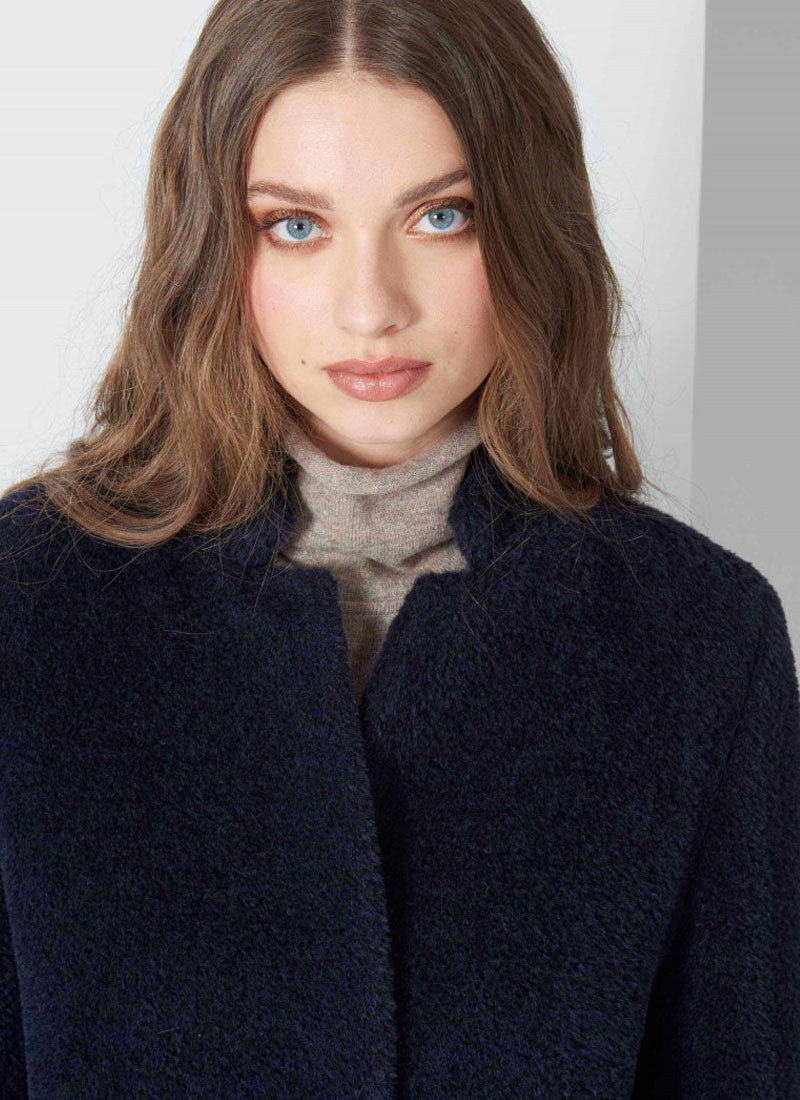 Cinzia Rocca Alpaca Double-Breasted Coat