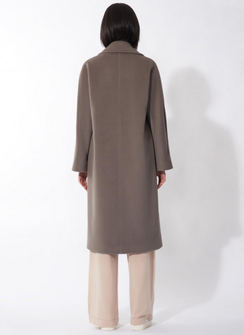 Cinzia Rocca Double-Breasted Oversized Virgin Wool Coat