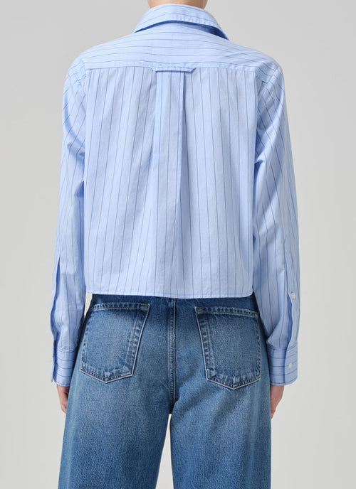 Citizens of Humanity Fino Cropped Shirt in Ellis Stripe