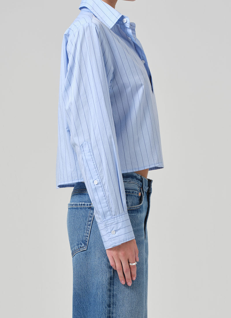 Fino Cropped Shirt in Ellis Stripe