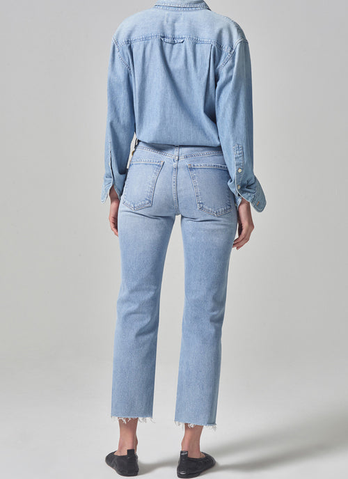 Citizens of Humanity Daphne Crop High-Rise Stovepipe Jeans