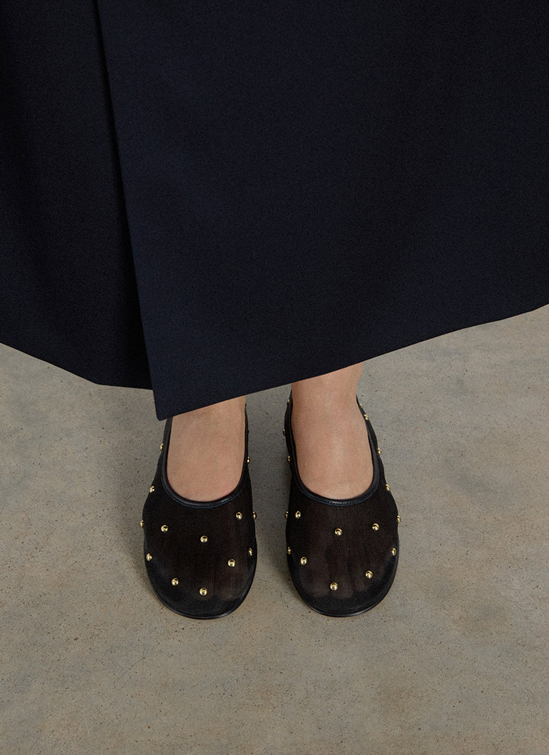 Balla Mesh Flat with studs Dear Frances Andrews