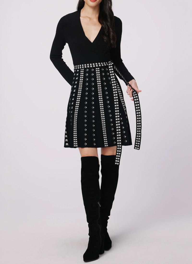 DVF Chelsea Stud Mini Dress