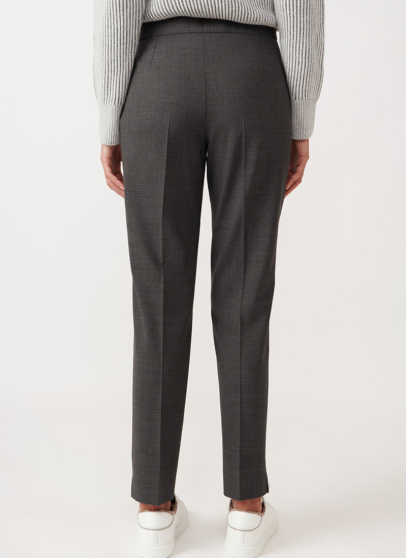 Straight-Leg Wool Trouser