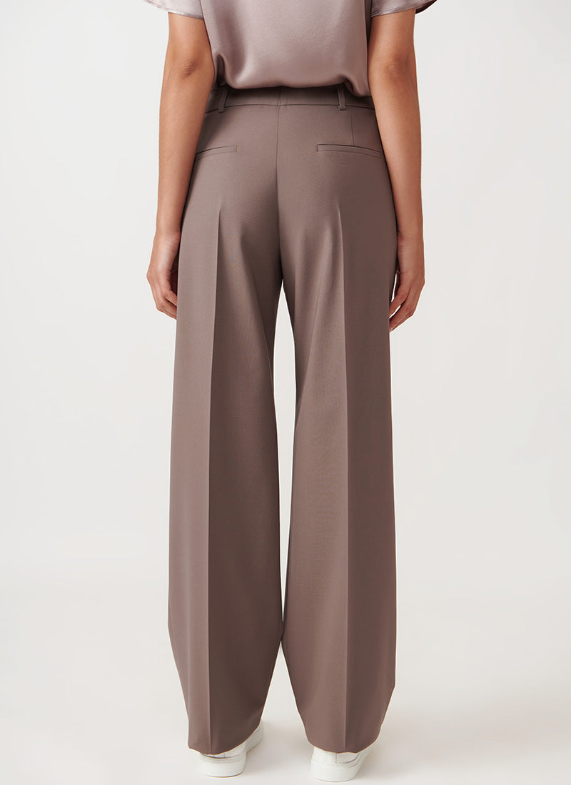 Straight-Leg Wool Trouser