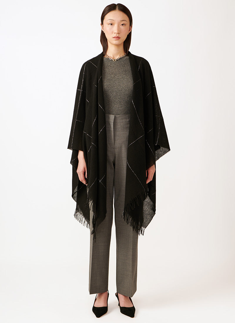 Fabiana Filippi Checked Wool Cape