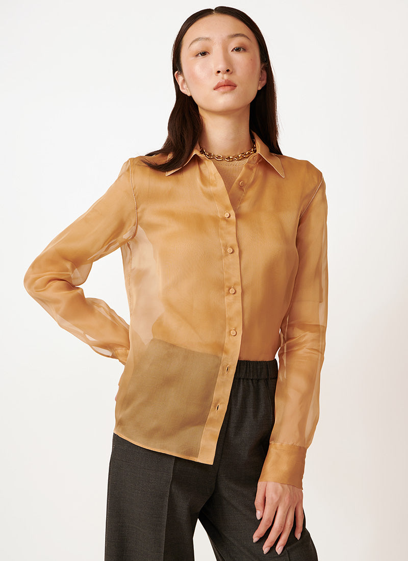 Fabiana Filippi Organza Shirt with Filo Diamante