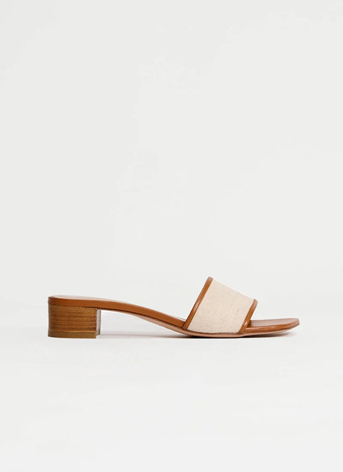  Canvas Leather Slide Fabiana Filippi Andrews 