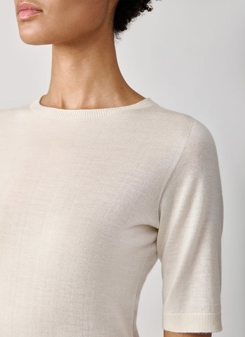 Cashmere Silk Short Sleeve Sweater Fabiana Filippi Andrews