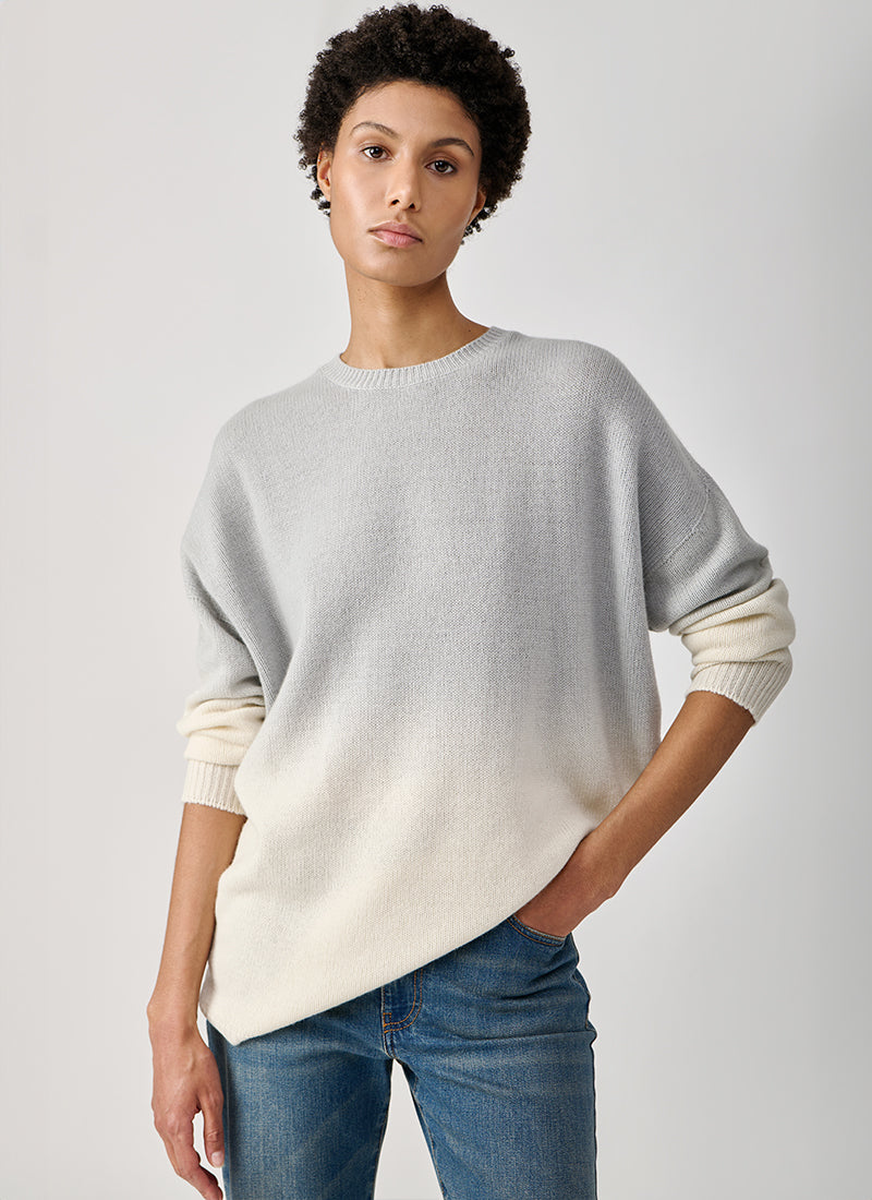 Fabiana Filippi Dip Dyed Oversized Crew Neck Sweater