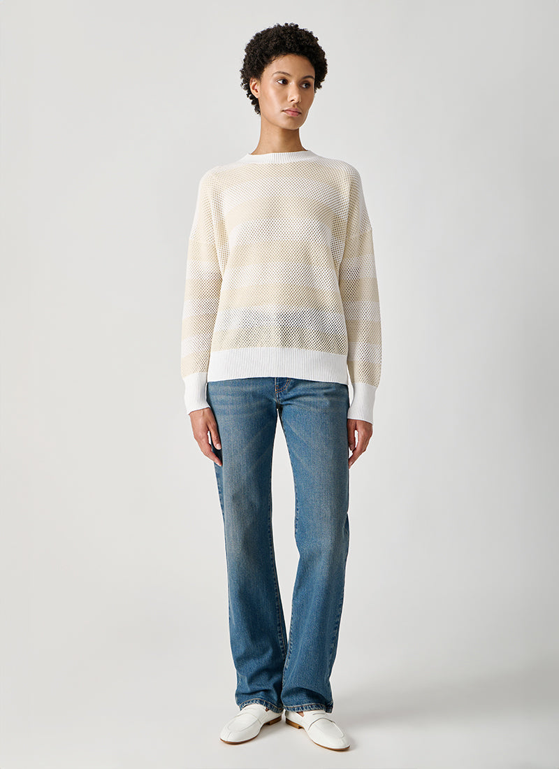 Striped Cotton Wool Sweater