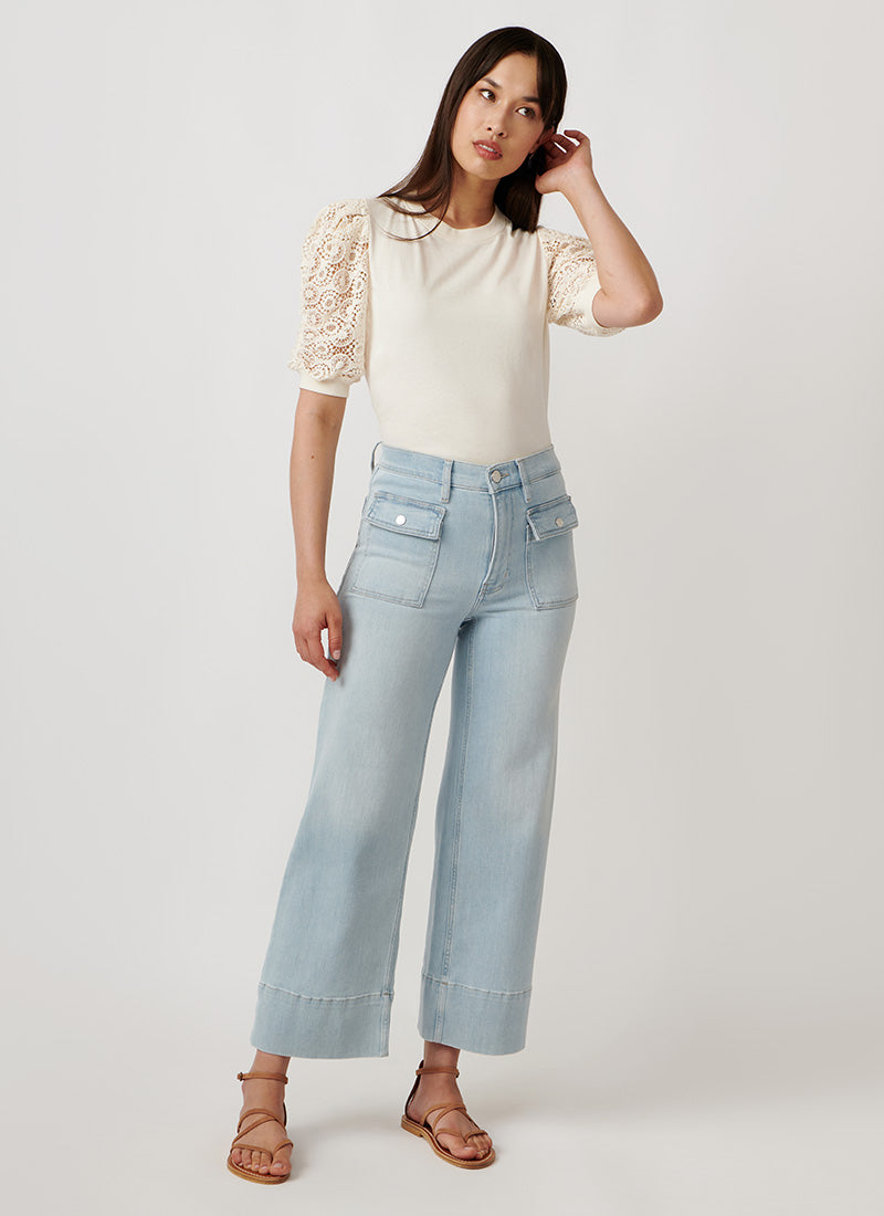 Frame The 70s Patch Pocket Crop Straight