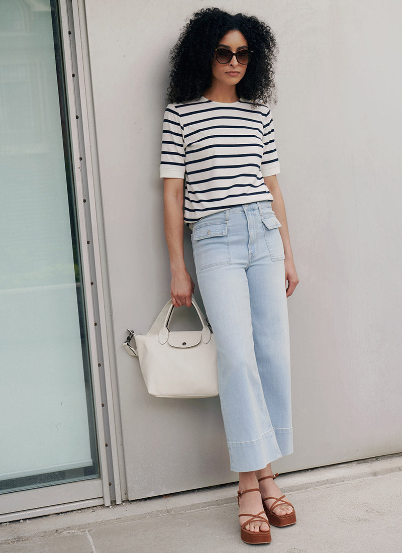 Frame The 70s Patch Pocket Crop Straight