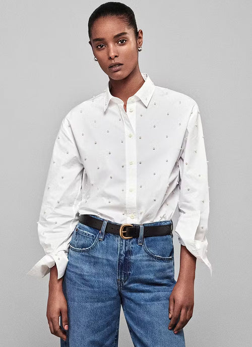 Frame The Oversized Pearl Pocket Shirt