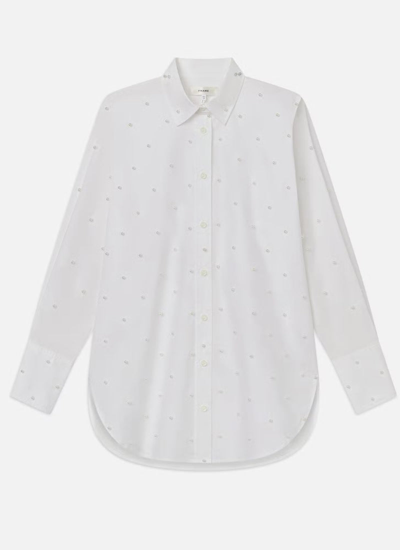 Frame The Oversized Pearl Pocket Shirt