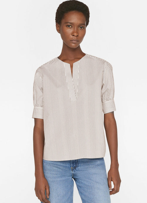 Frame V-Neck Popover Top