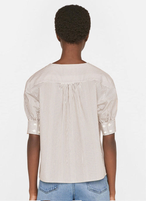 Frame V-Neck Popover Top