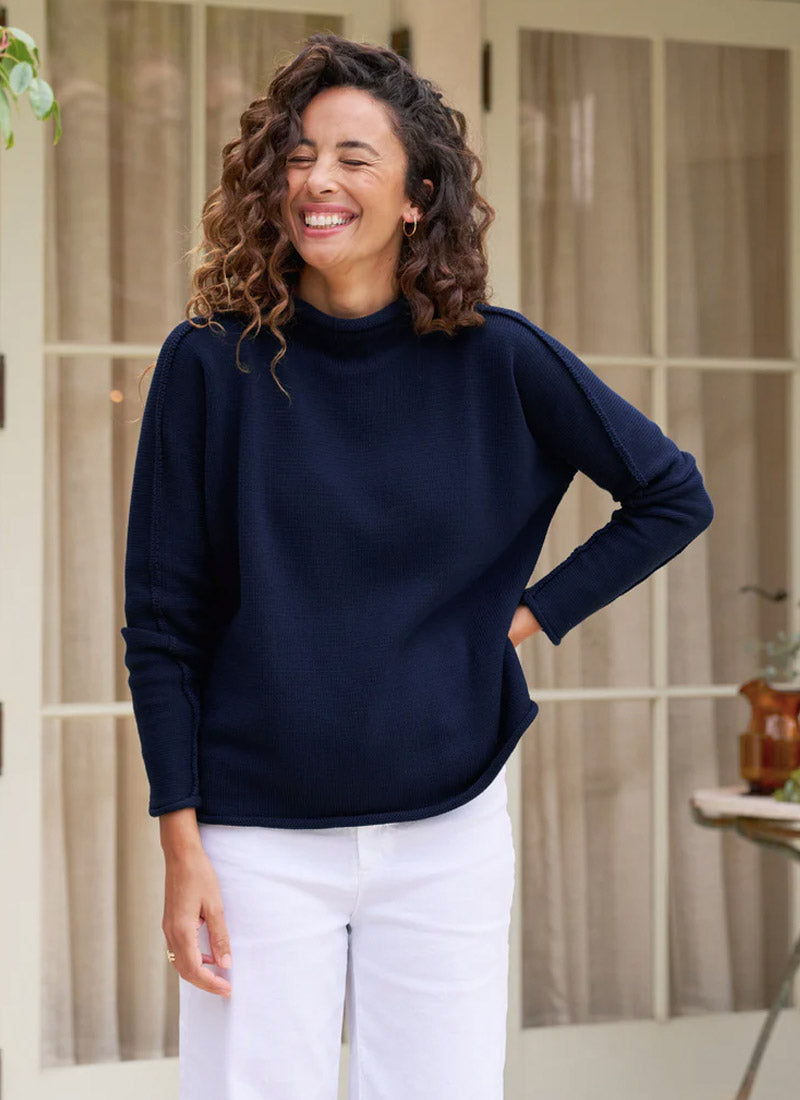 Frank & Eileen Monterey Rolled Funnel Neck Sweater | ANDREWS – Andrews