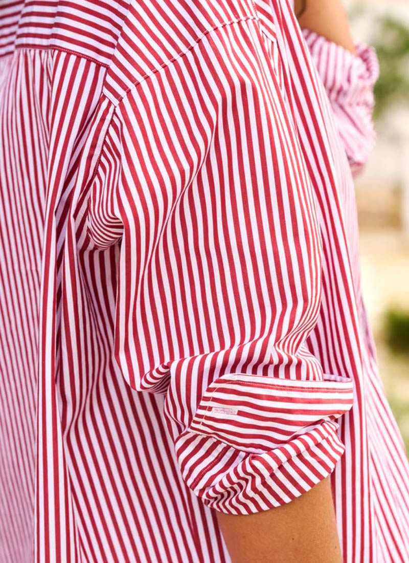 Frank & Eileen Shirley Maroon Stripe Shirt