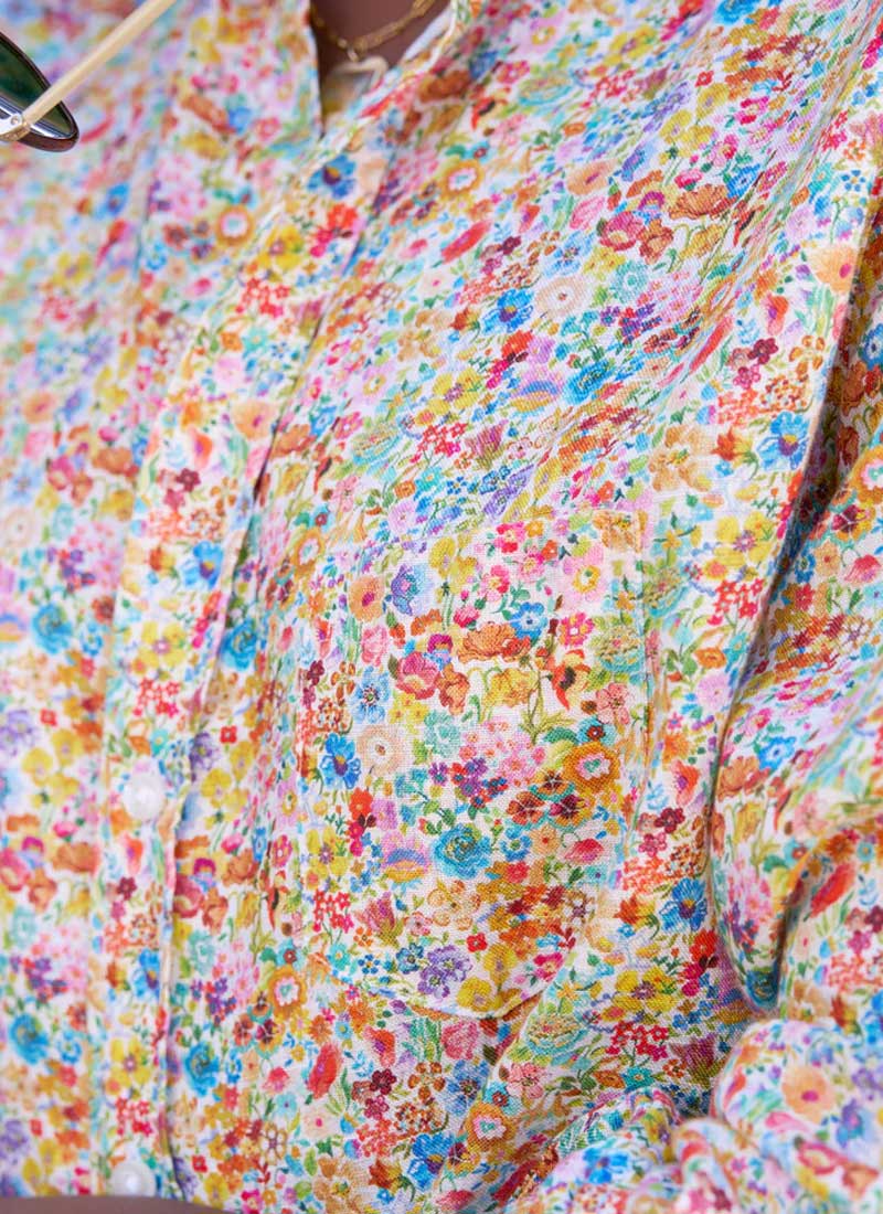 Frank & Eileen Eileen Tiny Floral Linen Shirt