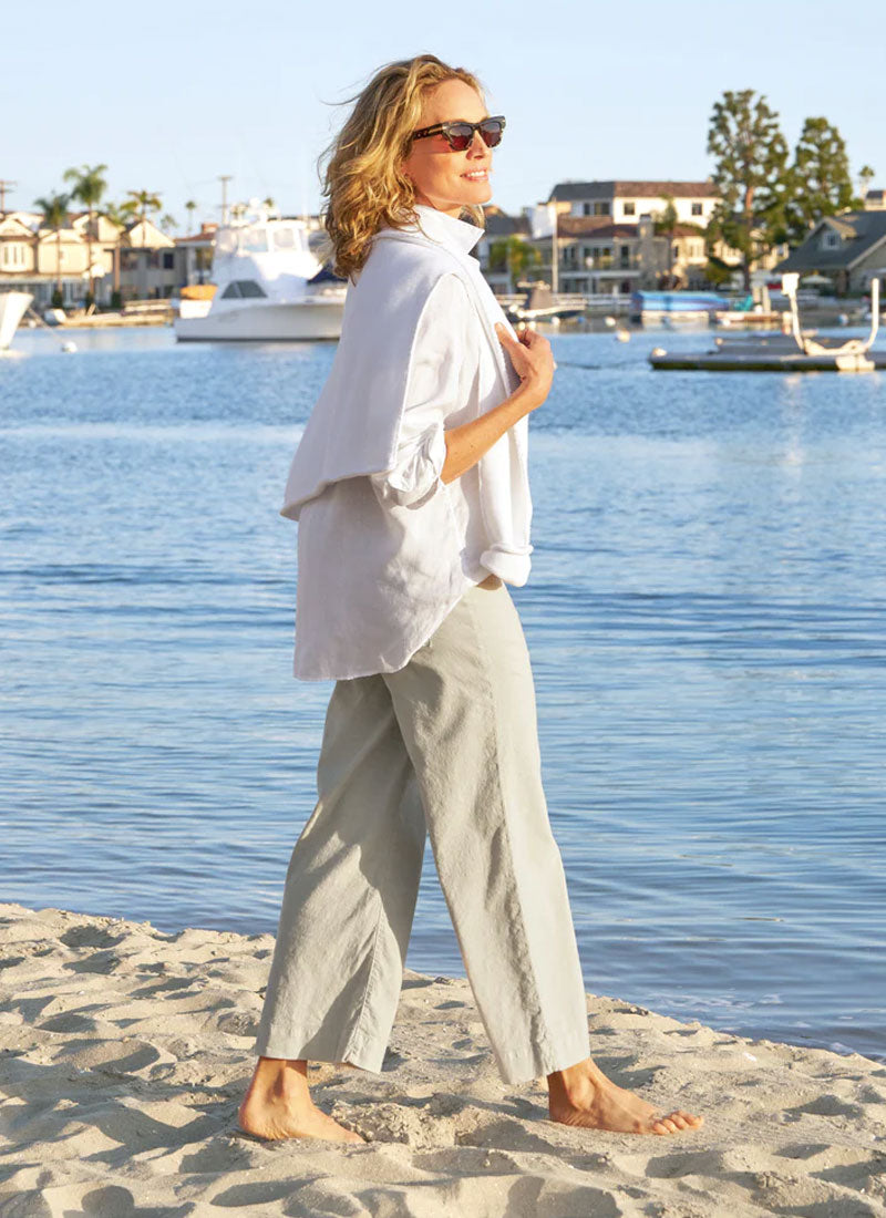 Frank & Eileen Wexford Wide-Leg Linen Pant