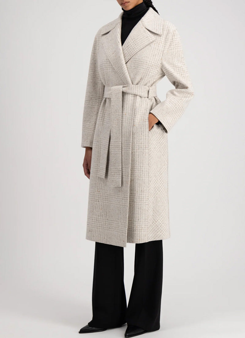 Belted Double-Breasted Wool and Silk-Blend Coat