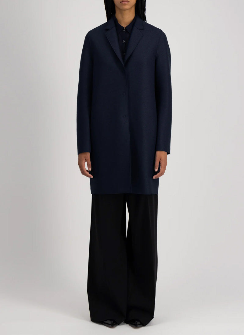 Harris Wharf London Cocoon Pressed Wool Coat