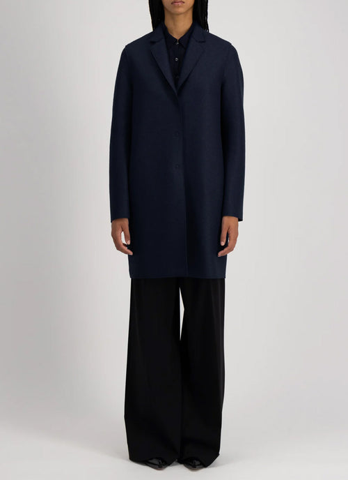 Harris Wharf London Cocoon Pressed Wool Coat